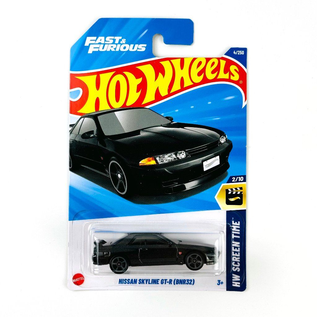  HOTWHEELS BASIC - NISSAN SKYLINE GT-R R32 (BNR32) BLACK - HYY72 