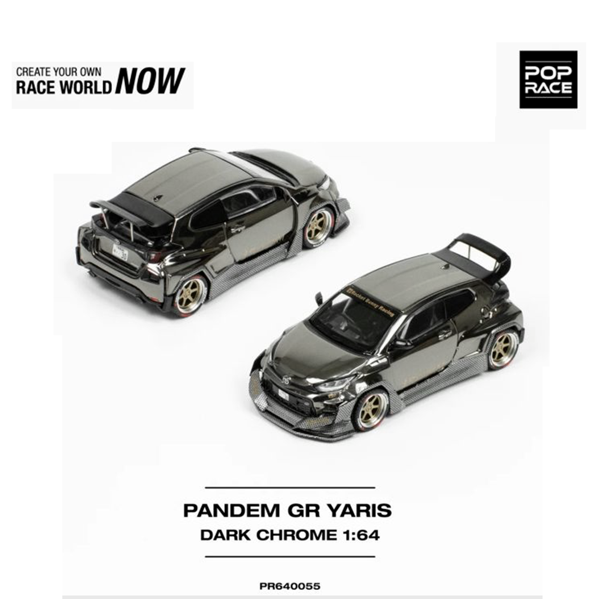 POP RACE - PANDEM GR YARIS DARK CHROME PR6455 