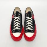  CONVERSE COMME DES GARÇONS PLAY X CHUCK 70 LOW BLACK RED A01795C 