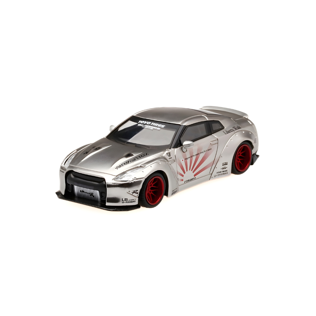 MINI GT - LB☆WORKS Nissan GT-R R35 LBWK Satin Silver - 49 – aesnkrs