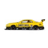  MINI GT - [ CARD NHẬT ] 1/64 NISSAN LB-ER34 R34 SUPER SILHOUETTE SKYLINE SPORT YELLOW / LB BLISTER PACKAGING LBWK CARD - 1182 