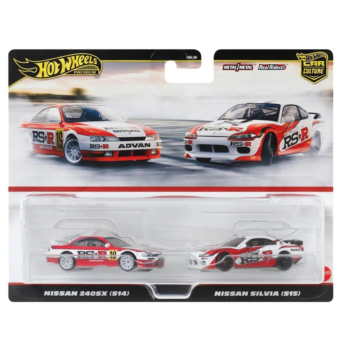  HOT WHEELS PREMIUM - SET 2 CHIẾC XE NISSAN 240SX (S14) VÀ NISSAN SILVIA (S15) - HRR84 