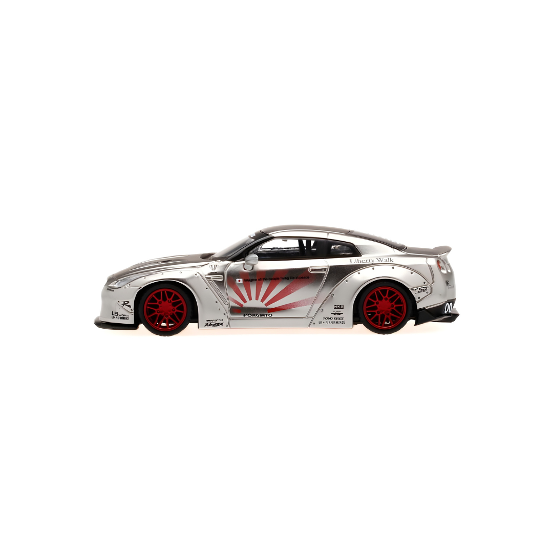 MINI GT - LB☆WORKS Nissan GT-R R35 LBWK Satin Silver - 49 – aesnkrs