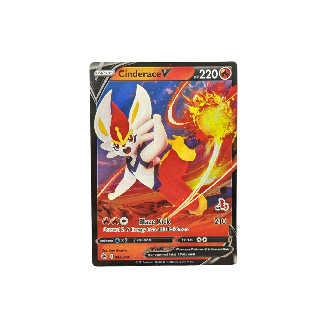  CINDERACE V 043/264 Battle Academy Stamped 60 Ultra Rare Pokemon Card Near Mint 