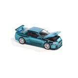  DEMONKING AUTO - 1/64 NISSAN SKYLINE GTR R34 BLUE CHROME - DK64R34006 