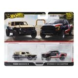  HOT WHEELS PREMIUM - SET 2 XE FORD BRONCO R '17 FORD F-150 RAPTOR - HRR77 