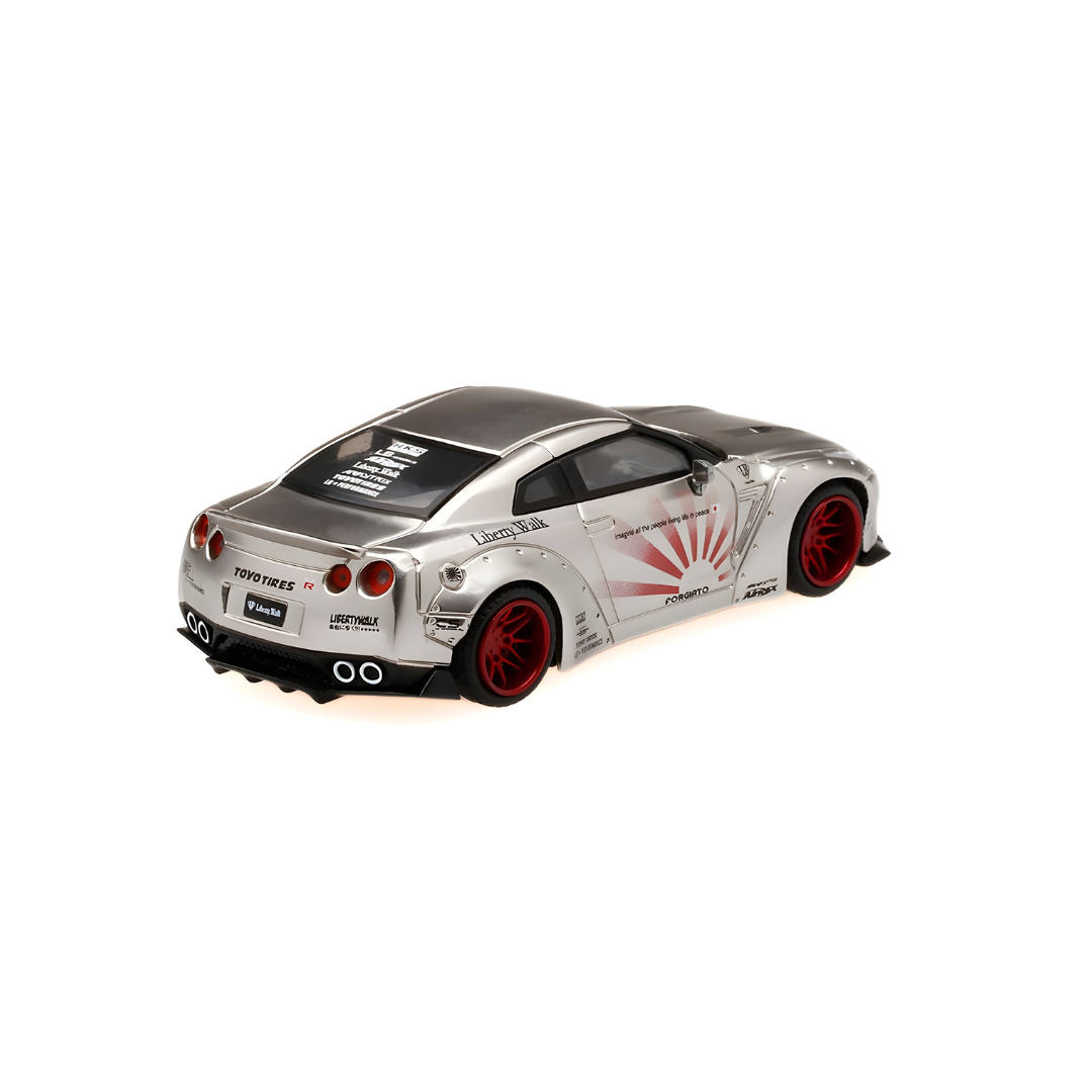 MINI GT - LB☆WORKS Nissan GT-R R35 LBWK Satin Silver - 49 – aesnkrs