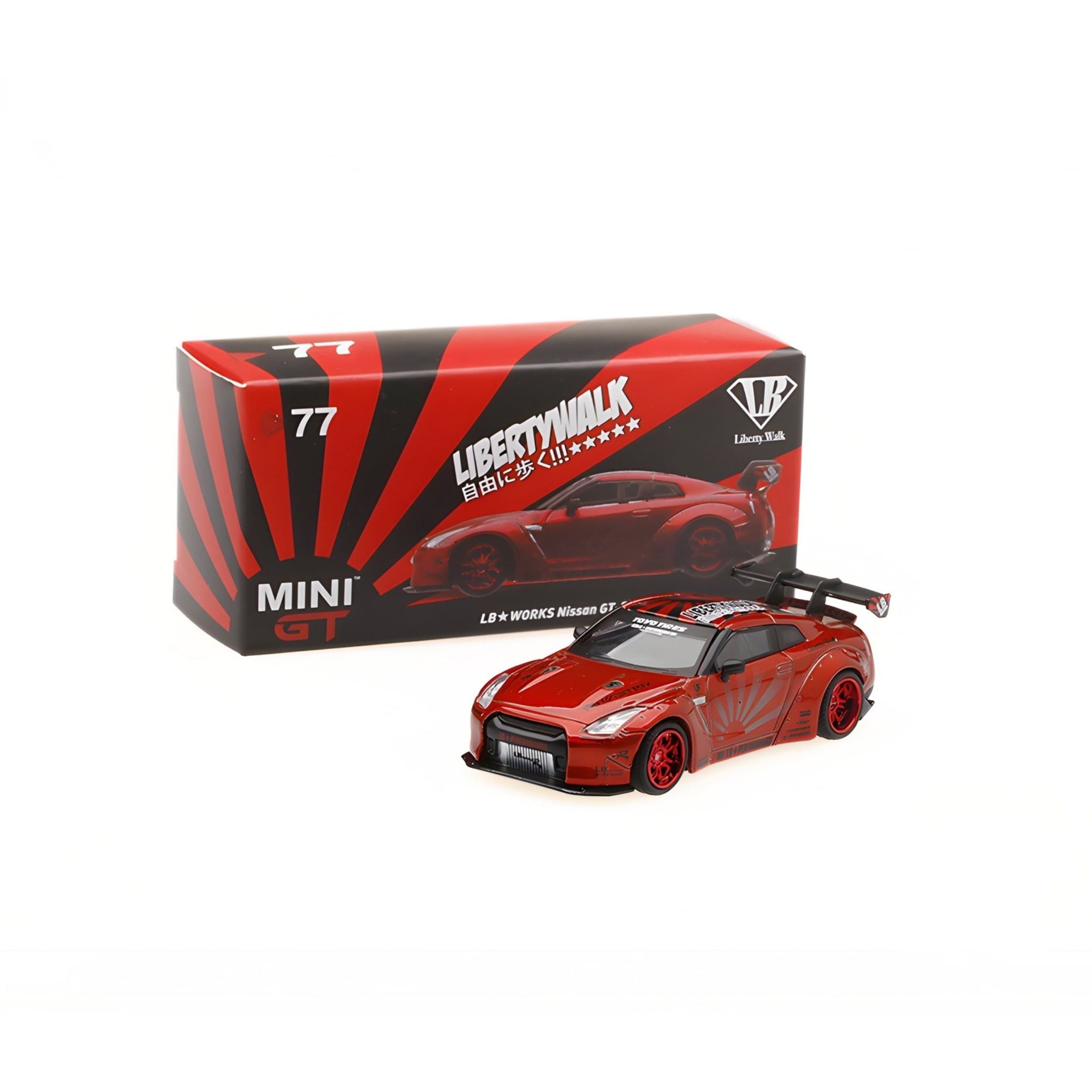 MINI GT - LB☆Works Nissan GT-R R35 LBWK Candy Red - 77 – aesnkrs