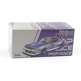  POP RACE - 1/64 NISSAN SKYLINE C210 KAIDO RACER BOSOZOKU STYLE PURPLE CHROME SILVER - PR64107 