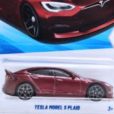  HOT WHEELS BASIC - TESLA MODEL S PLAID MAROON - HYW86 