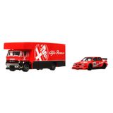  HOT WHEELS PREMIUM - SET 2 CHIẾC TEAM TRANSPORT ALFA ROMEO 155 V6 TI FLEET FLYER - HKF42 