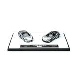  TIME MICRO - 1/64 PORSCHE 918 SPYDER AND CARRERA GT SILVER SET - TM643529 