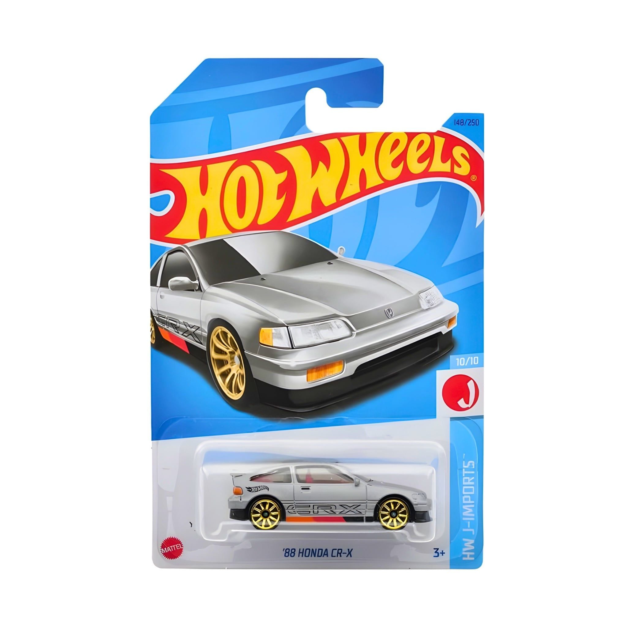  HOT WHEELS BASIC - '88 HONDA CR-X SILVER - HKJ17 