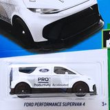  HOT WHEELS BAISC - FORD PERFORMANCE SUPERVAN 4 WHITE - HRY90 