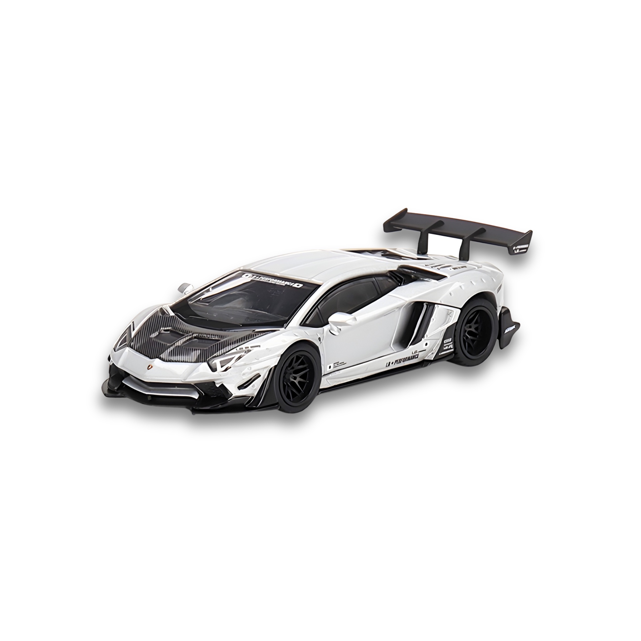 MINI GT - LB☆WORKS LAMBORGHINI AVENTADOR MATT SILVER LHD - 449