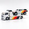  HOT WHEELS PREMIUM - SET TEAM TRANSPORT FLEET STREET VS TOYOTA OFF-ROAD TRUCK - HRV39 