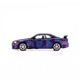  MINI GT - 1/64 NISSAN SKYLINE GT-R R34 V-SPEC II DIGITAL CAMOUFLAGE PURPLE MINI GT 5 YEARS ANNIVERSARY - 446 