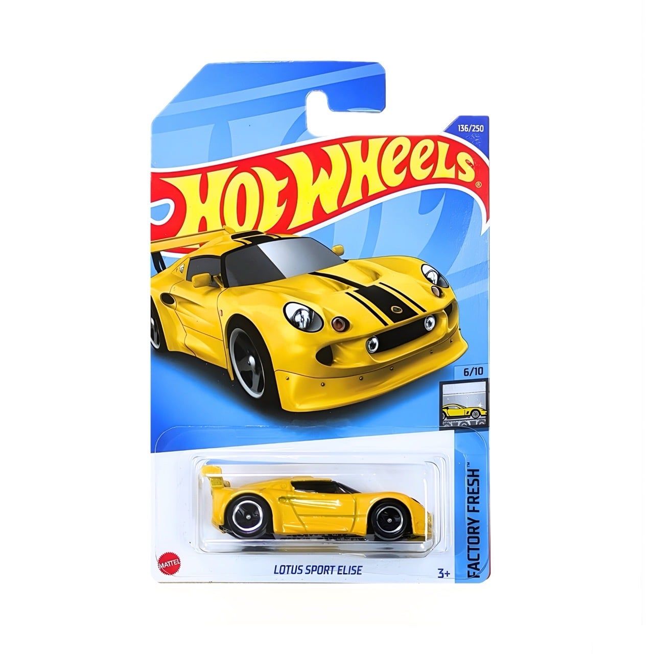  HOT WHEELS FACTORY FRESH - LOTUS SPORT ELISE YELLOW - HCX44 