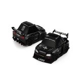  MINI GT - 1/64 NISSAN LB-ER34 SUPER SILHOUETTE SKYLINE BLACK QUBECARZ - QZ00401 