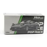  POP RACE - 1/64 MAZDA RX7 RE-AMEMIYA GUN METAL - PR64255 