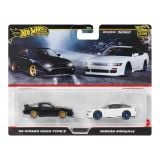  HOT WHEELS PREMIUM - SET 2 CHIẾC ‘96 NISSAN 180SX TYPE X VS NISSAN SILEIGHTY - JBK96 