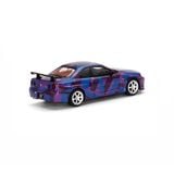  MINI GT - 1/64 NISSAN SKYLINE GT-R R34 V-SPEC II DIGITAL CAMOUFLAGE PURPLE MINI GT 5 YEARS ANNIVERSARY - 446 