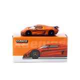  TARMAC WORKS - 1/64 KOENIGSEGG REGERA ORANGE METALLIC / BLACK STRIPES - T64G-TL017-OR 