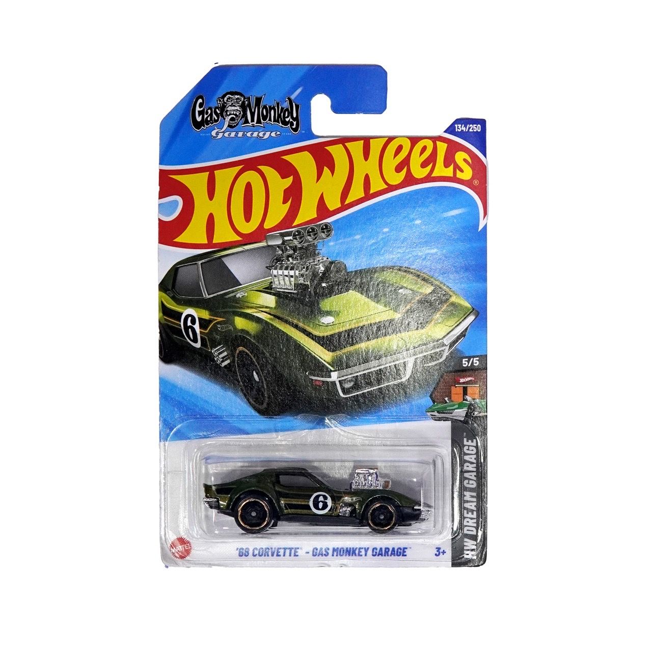  HOT WHEELS BASIC'68 CORVETTE - CAS MONKEY GARAGE HYY74 