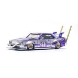  POP RACE - 1/64 NISSAN SKYLINE C210 KAIDO RACER BOSOZOKU STYLE PURPLE CHROME SILVER - PR64107 