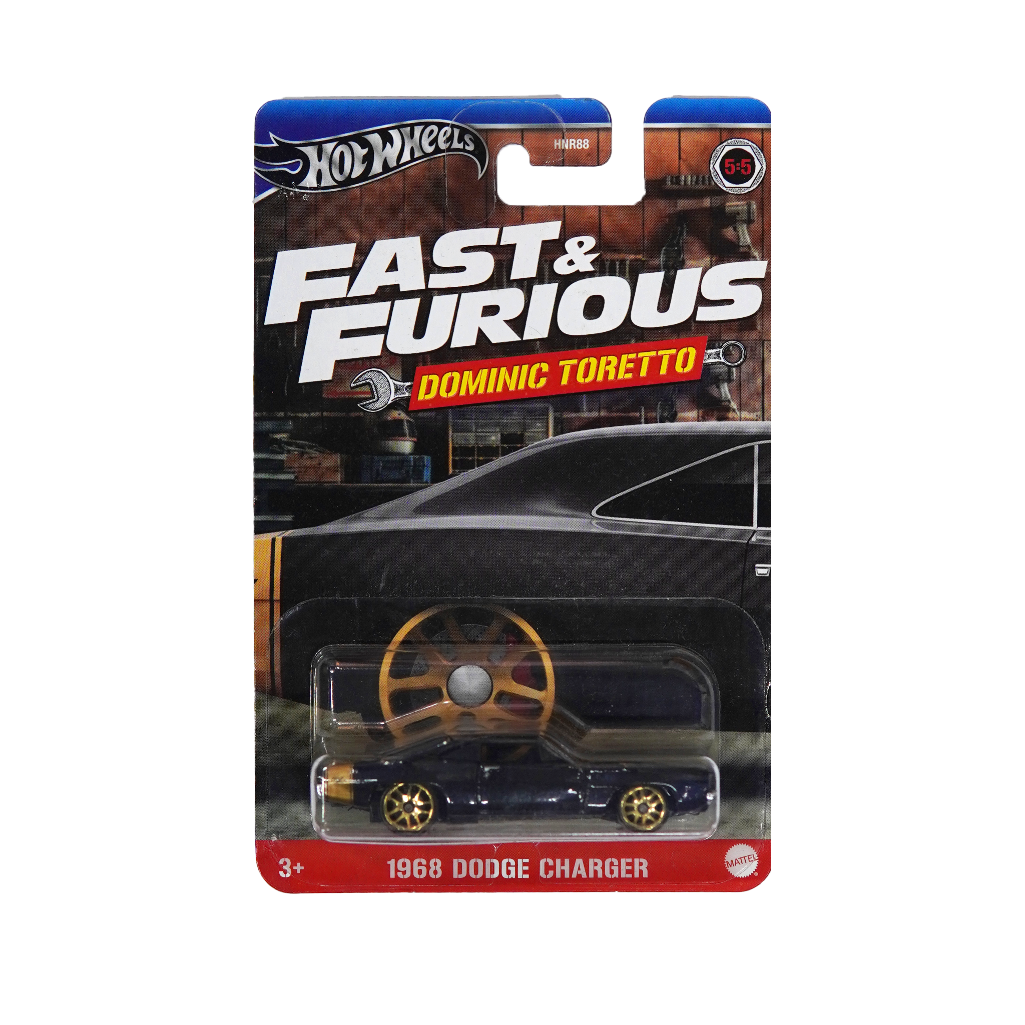  HOT WHEELS SILVER 1968 DODGE CHARGER HRW50 