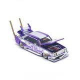  POP RACE - 1/64 NISSAN SKYLINE C210 KAIDO RACER BOSOZOKU STYLE PURPLE CHROME SILVER - PR64107 
