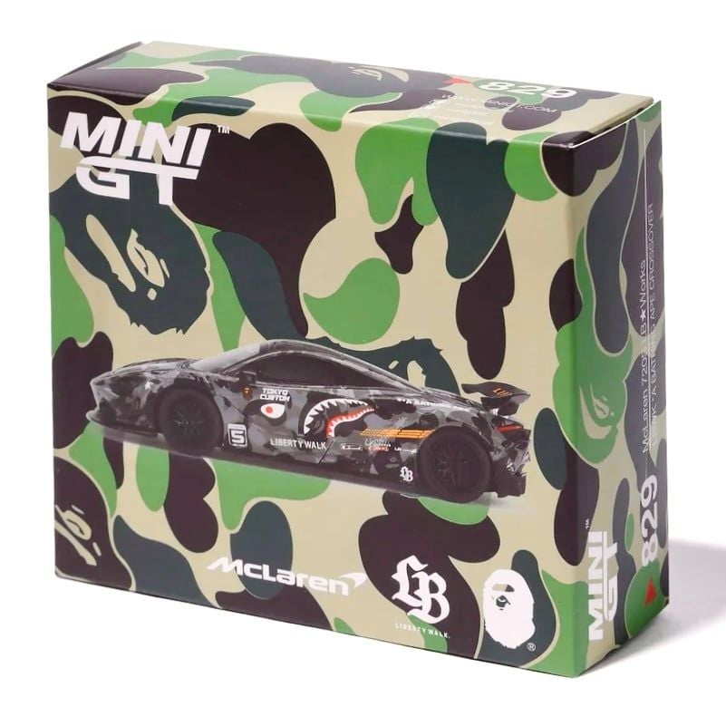 MINI GT McLaren 720S LB☆Works LBWK*A BATHING APE CROSSOVER 829