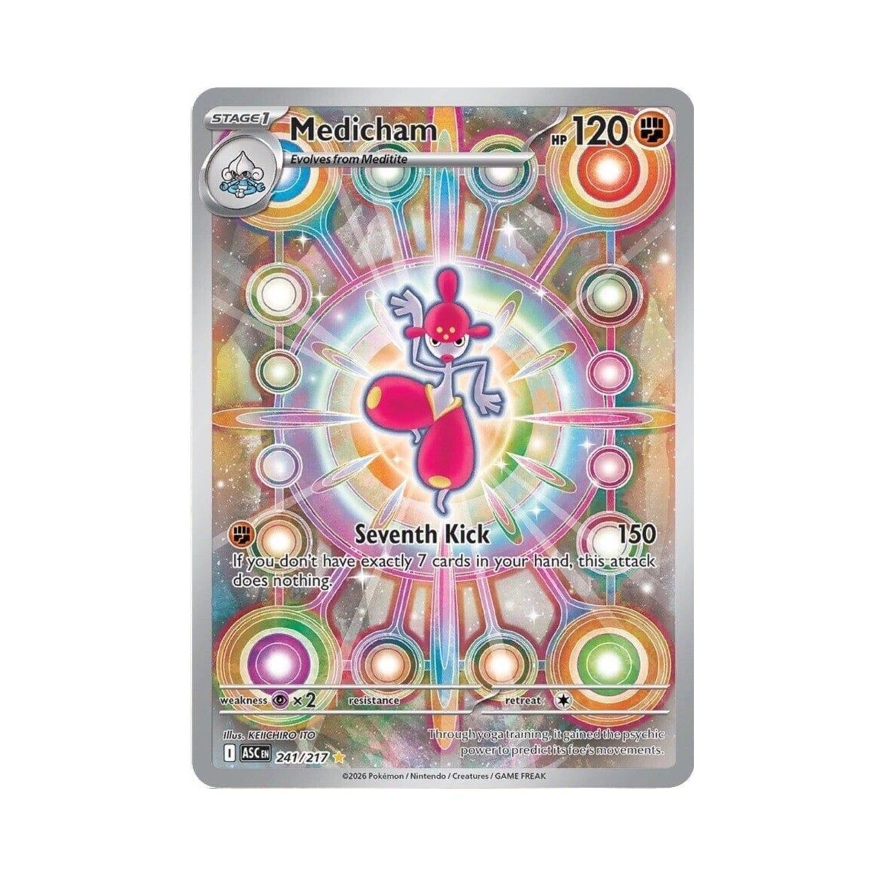  Medicham [ 241/217 ASC EN ] Illustration Rare Pokemon Card 