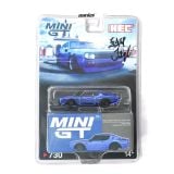  MINI GT - [KÈM CHỮ KÝ] NISSAN SKYLINE KENMERI LIBERTY WALK CHROME BLUE HOBBY EXPO CHINA 2024 HEC - 730 