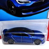  HOT WHEELS QUARTER MILE HEROES - TESLA MODEL S PLAID BLUE - HRY91 