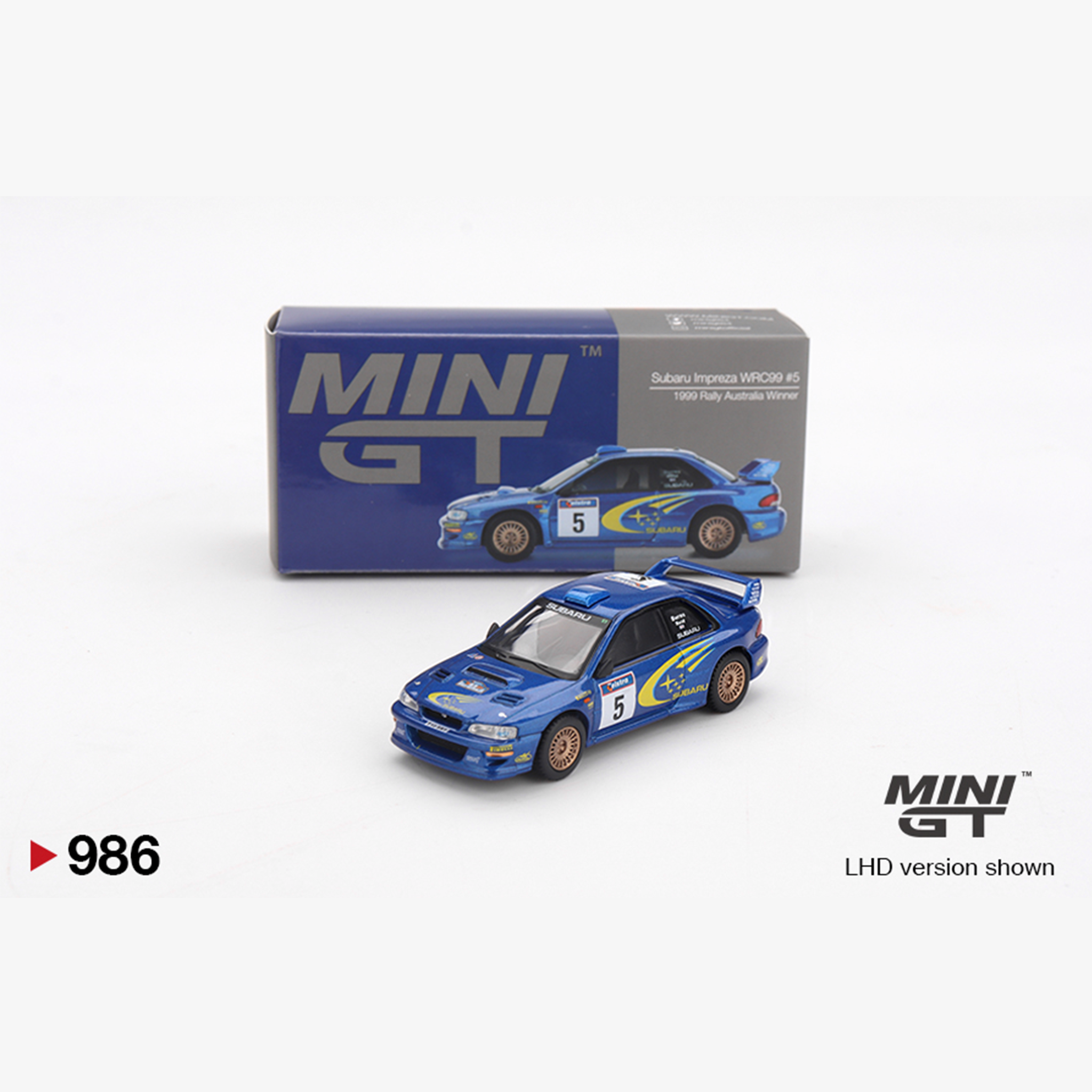  MINI GT Subaru Impreza WRC98 1998 Rally Monte-Carlo 3rd Place #3 986 