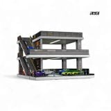  SHOU CANG JIA - 1/64 JAPANESE-STYLE RAMP PARKING LOT DIORAMA BÃI ĐẬU XE 2 TẦNG - SJC73449B 