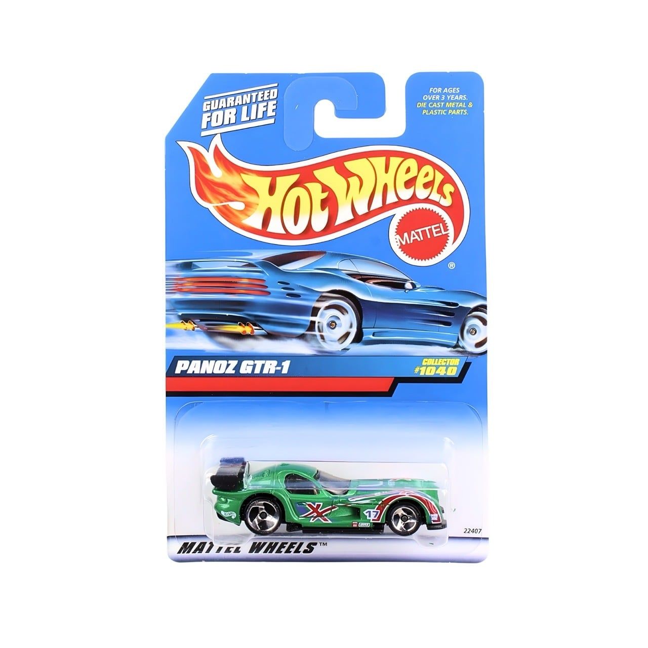  HOT WHEELS - PANOZ GTR-1 GREEN #1040 - 22407-0910 