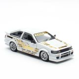  DCT - 1:64 RWB AE86 TOYOTA COROLLA LEVIN GT-APEX TMCS SINGAPORE LIMITED EDITION WHITE WITH CHROME GOLD - LL-046-323 