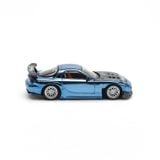  POP RACE - 1/64 MAZDA RX7 RE-AMEMIYA WIDEBODY BLUE CHROME - PR64223 