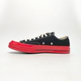  CONVERSE COMME DES GARÇONS PLAY X CHUCK 70 LOW BLACK RED A01795C 