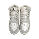  NIKE AIR JORDAN 1 MID SE GS SWOOSH LOGO GREY CAMO DD3235-100 