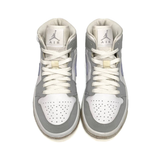  NIKE WMNS AIR JORDAN 1 MID GREY BLUE BQ6472-105 