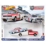  HOT WHEELS PREMIUM - SET 2 CHIẾC TEAM TRANSPORT ‘61 IMPALA VS ‘72 CHEVY RAMP TRUCK - HKF40 