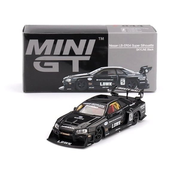 ミニGT 日産LB-ER34 MINI GT 1/64 (ダイキャスト製) Nissan LB-ER34 Super Silhouette
