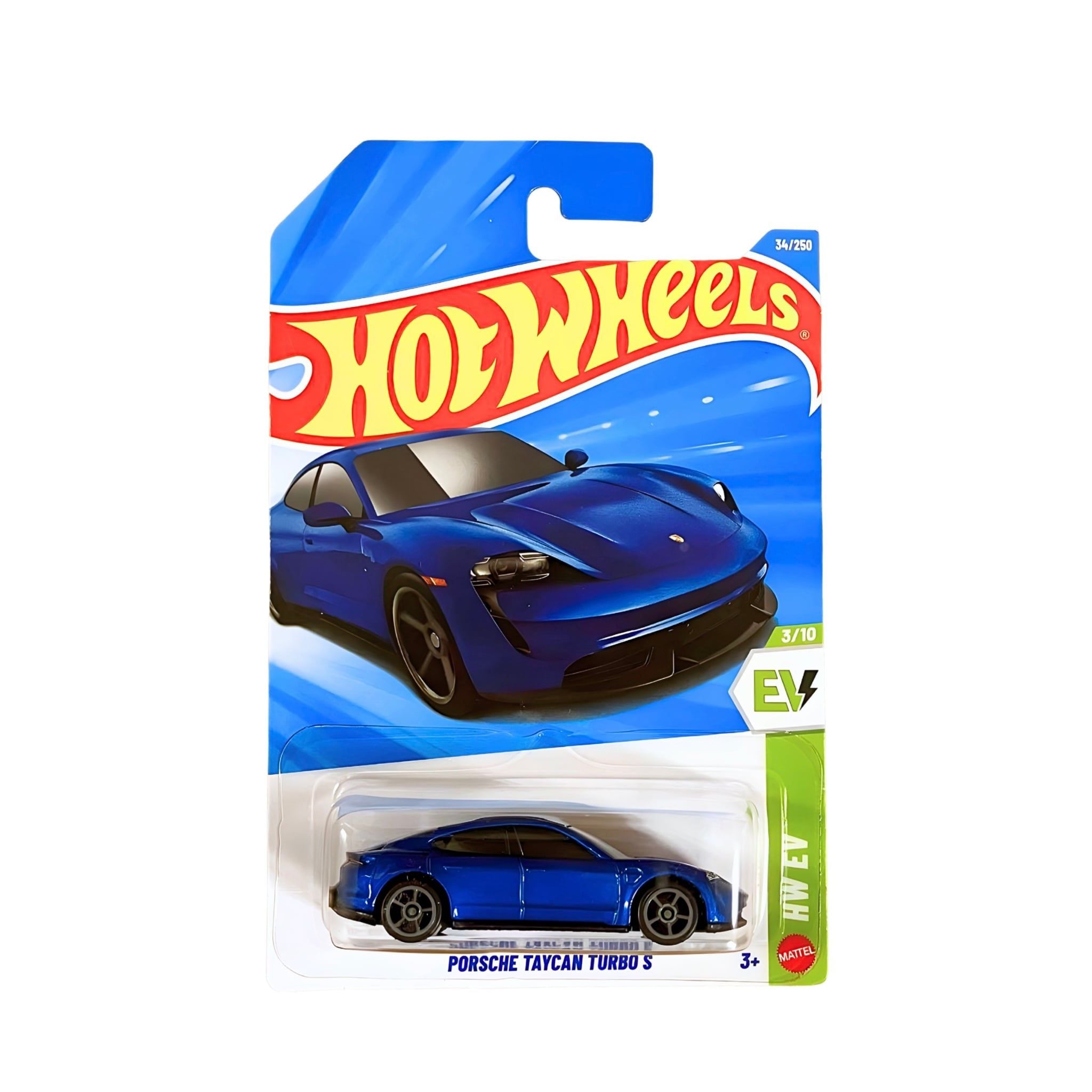  HOT WHEELS HW EV - PORSCHE TAYCAN TURBO S BLUE - JJL01 