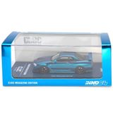  INNO64 - NISSAN SKYLINE GTR R34 CHROME BLUE + MAGAZINE CLDC CHINA SPECIAL EDITION - IN64-R34-CHBLU 