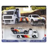  HOT WHEELS PREMIUM - SET TEAM TRANSPORT FLEET STREET VS TOYOTA OFF-ROAD TRUCK - HRV39 