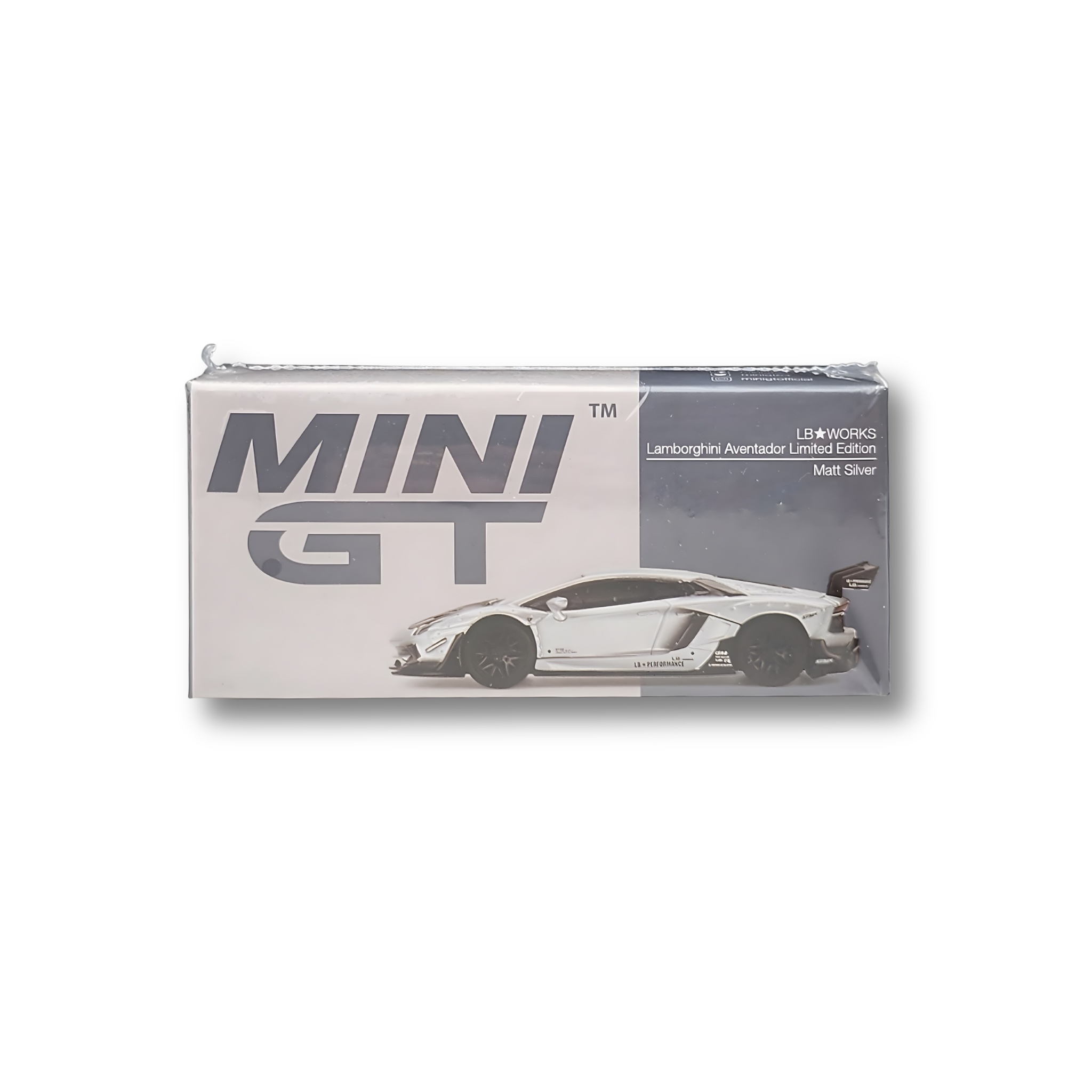 MINI GT - LB☆WORKS LAMBORGHINI AVENTADOR MATT SILVER LHD - 449