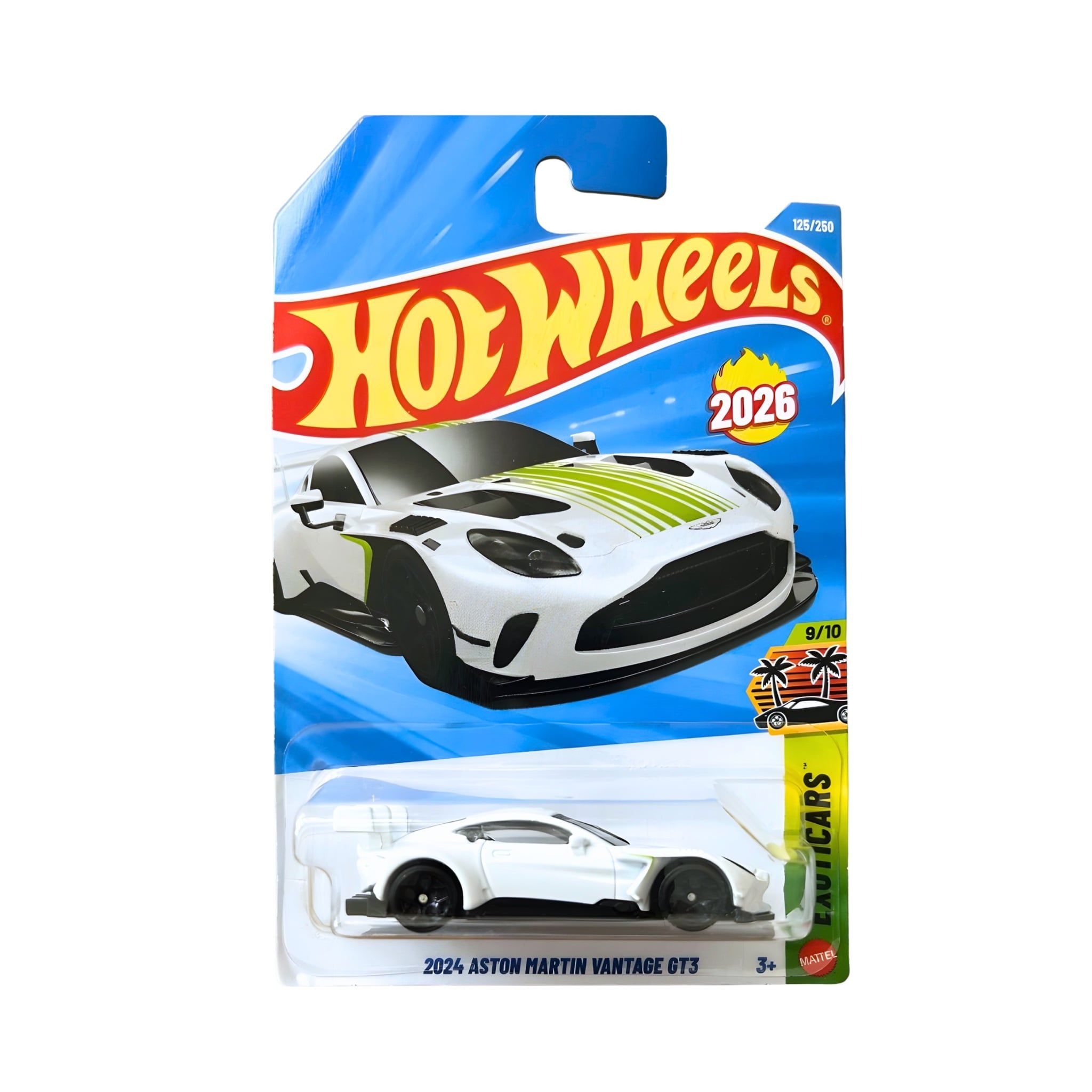  HOT WHEELS EXOTICARS - 2024 ASTON MARTIN VATAGE GT3 WHITE - JJL24 